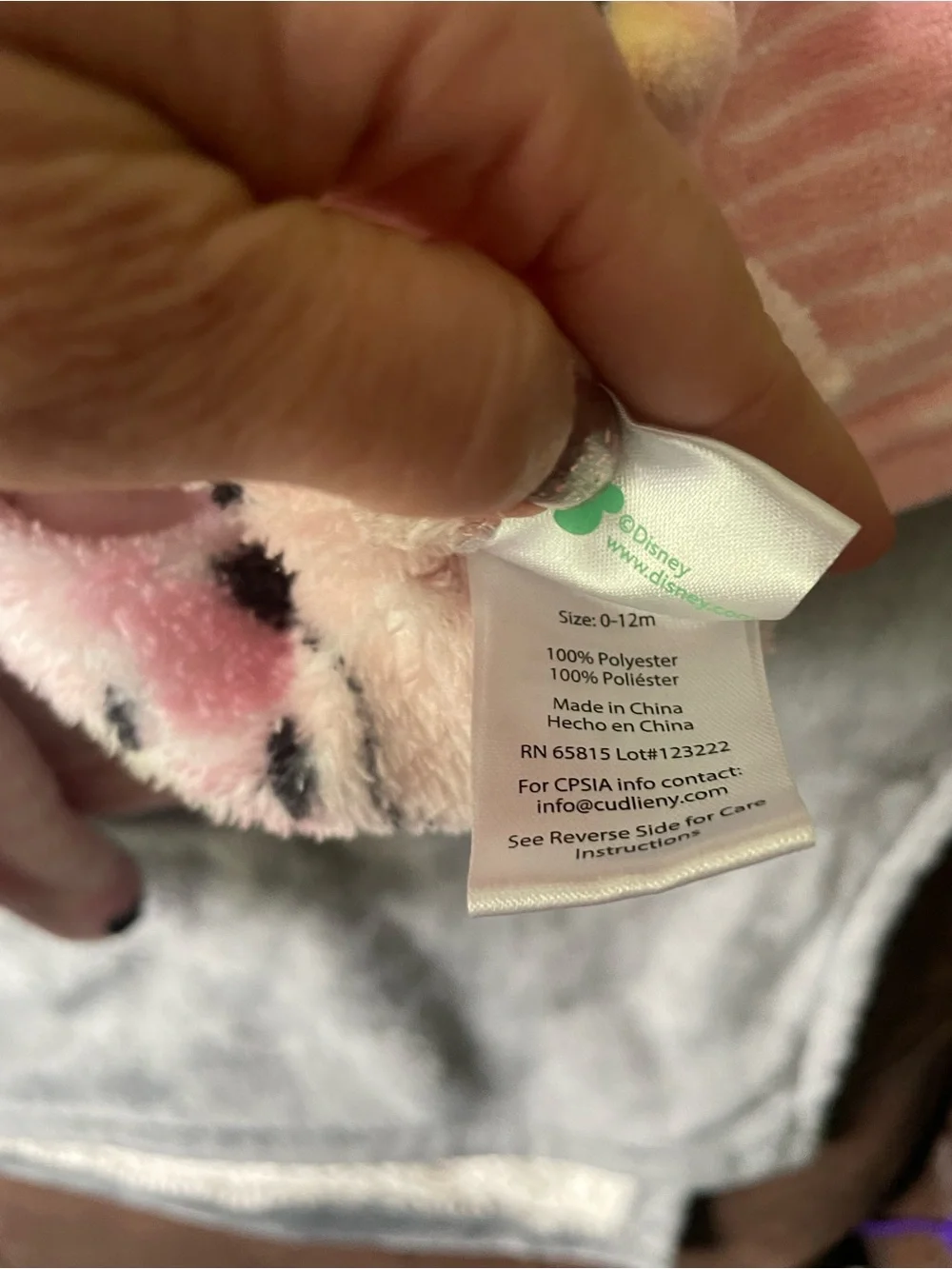 Disney Pink Minnie Mouse Plush Robe Sz 0/12mths